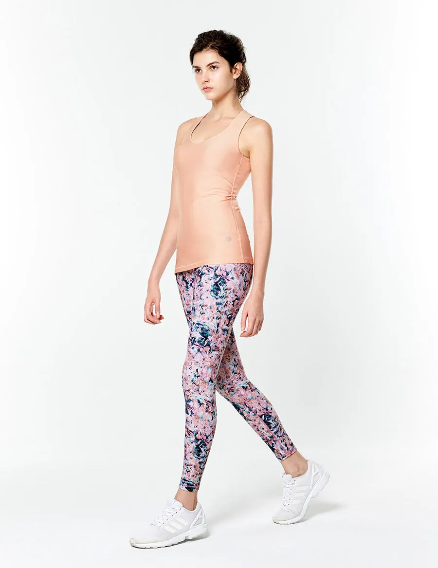 easyoga LESPIRO Glossy Slim Tights4 - FD1 Graffiti Pink