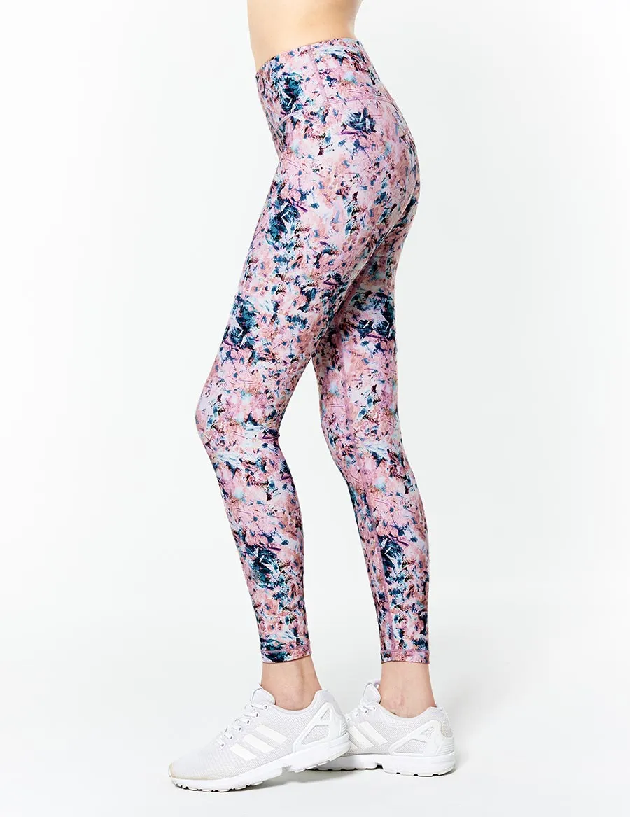 easyoga LESPIRO Glossy Slim Tights4 - FD1 Graffiti Pink
