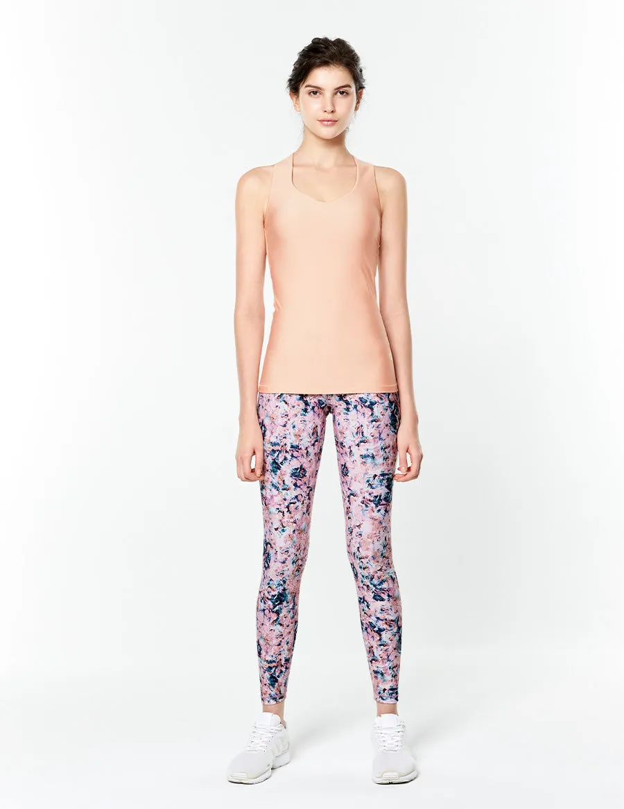 easyoga LESPIRO Glossy Slim Tights4 - FD1 Graffiti Pink