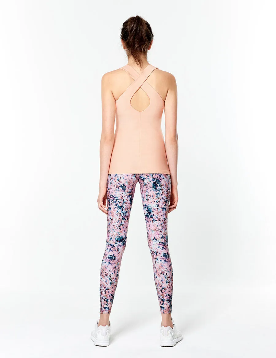 easyoga LESPIRO Glossy Slim Tights4 - FD1 Graffiti Pink