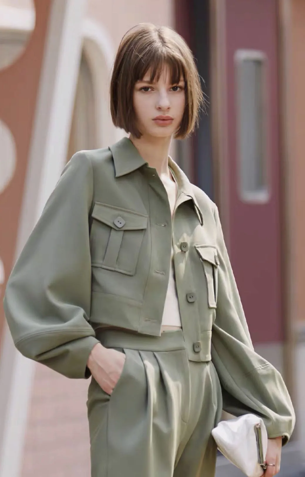 Eden Utility Jacket   Trousers Set - Olive