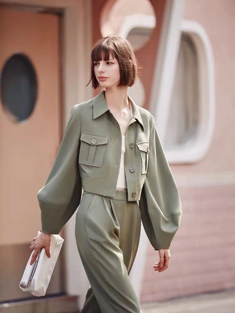 Eden Utility Jacket   Trousers Set - Olive