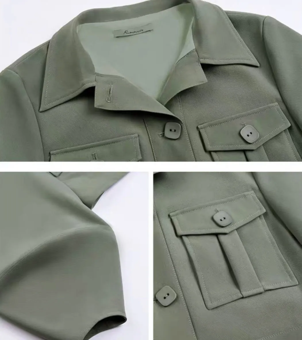 Eden Utility Jacket   Trousers Set - Olive