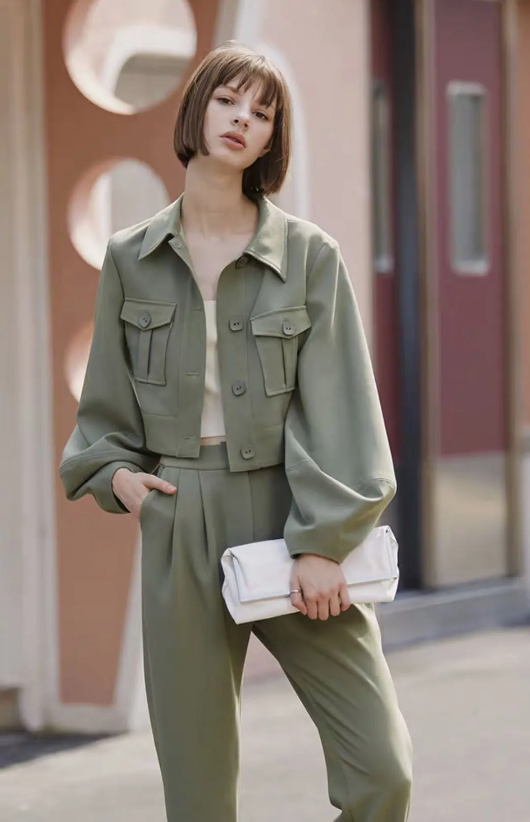 Eden Utility Jacket   Trousers Set - Olive