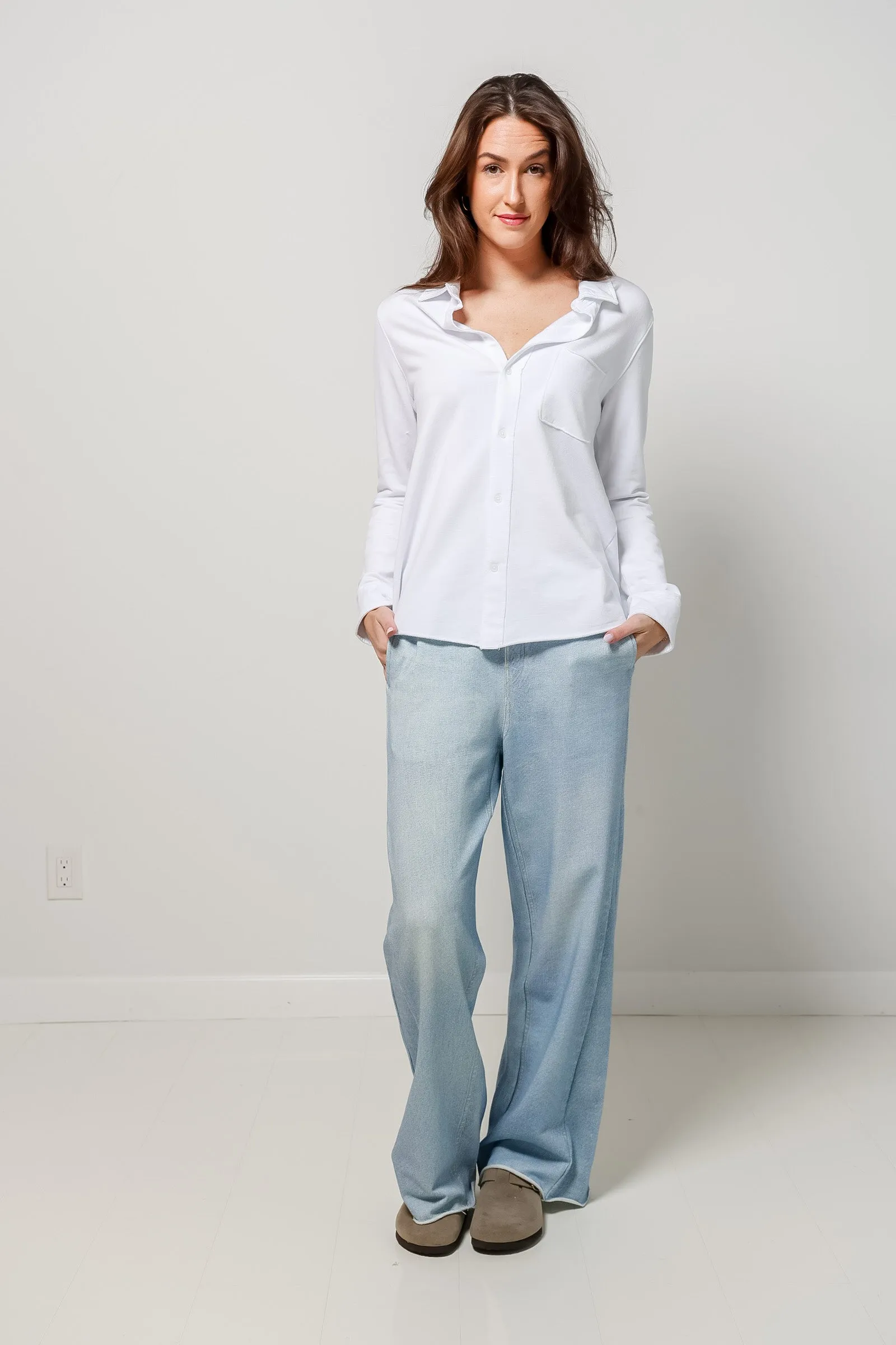 Elan Wide Leg Faux Jean