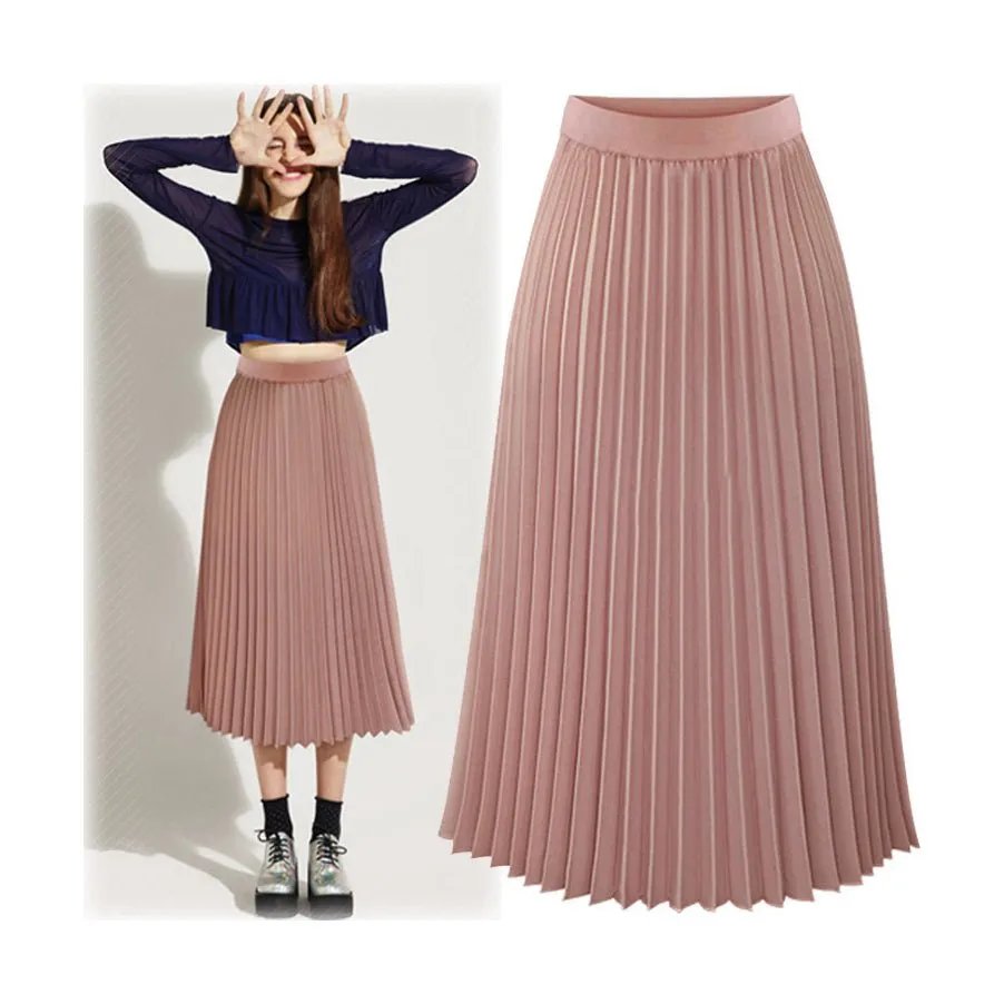 Elegant Chiffon Pleated Skirt