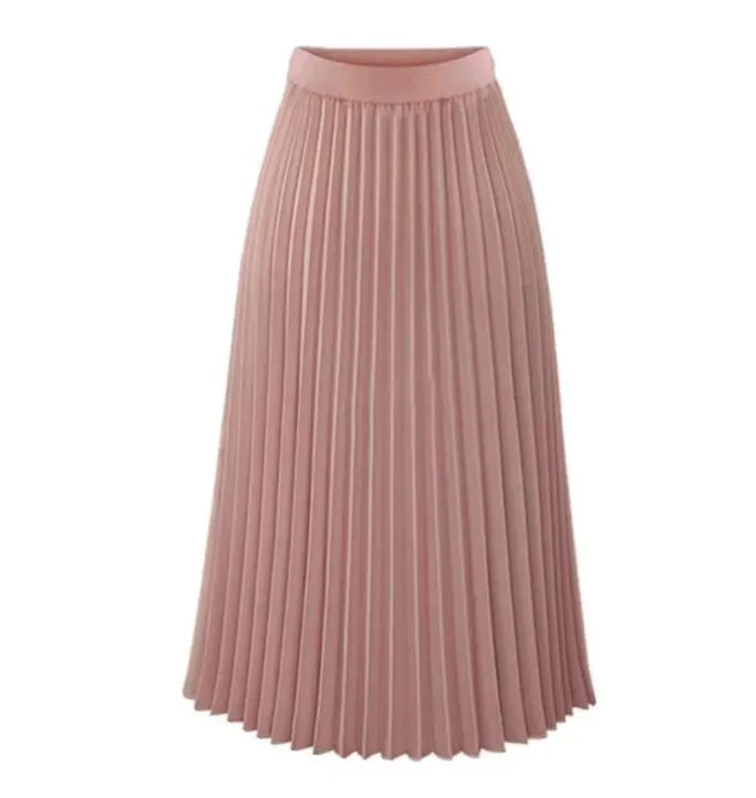 Elegant Chiffon Pleated Skirt