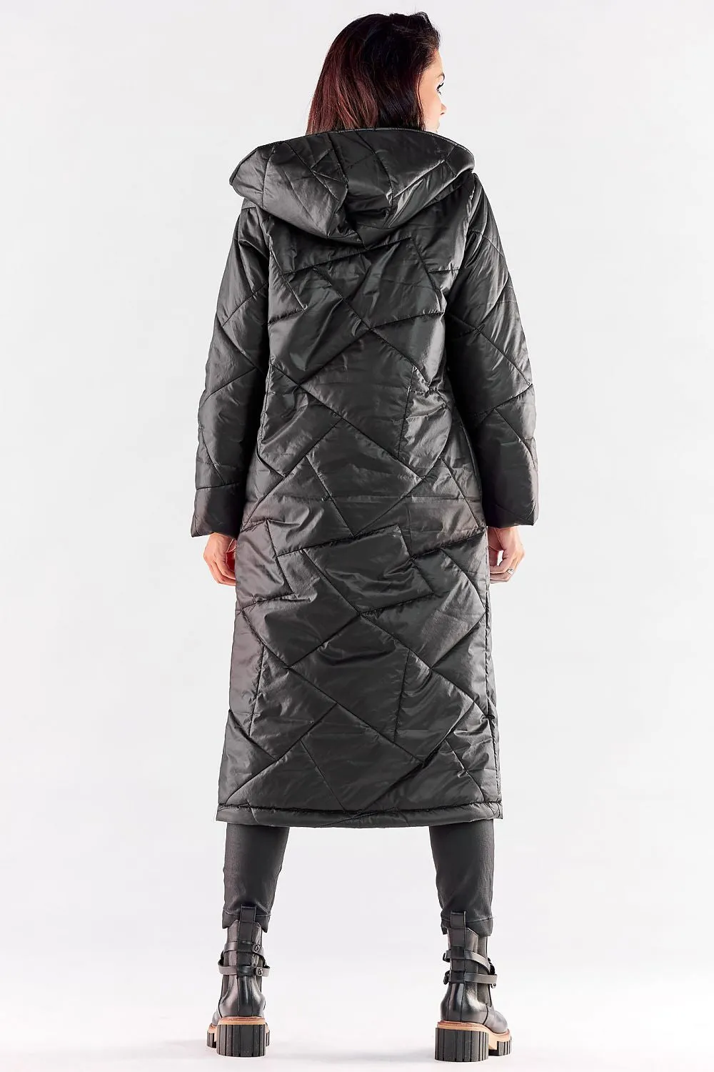 Elegant Quilted Hooded Coat