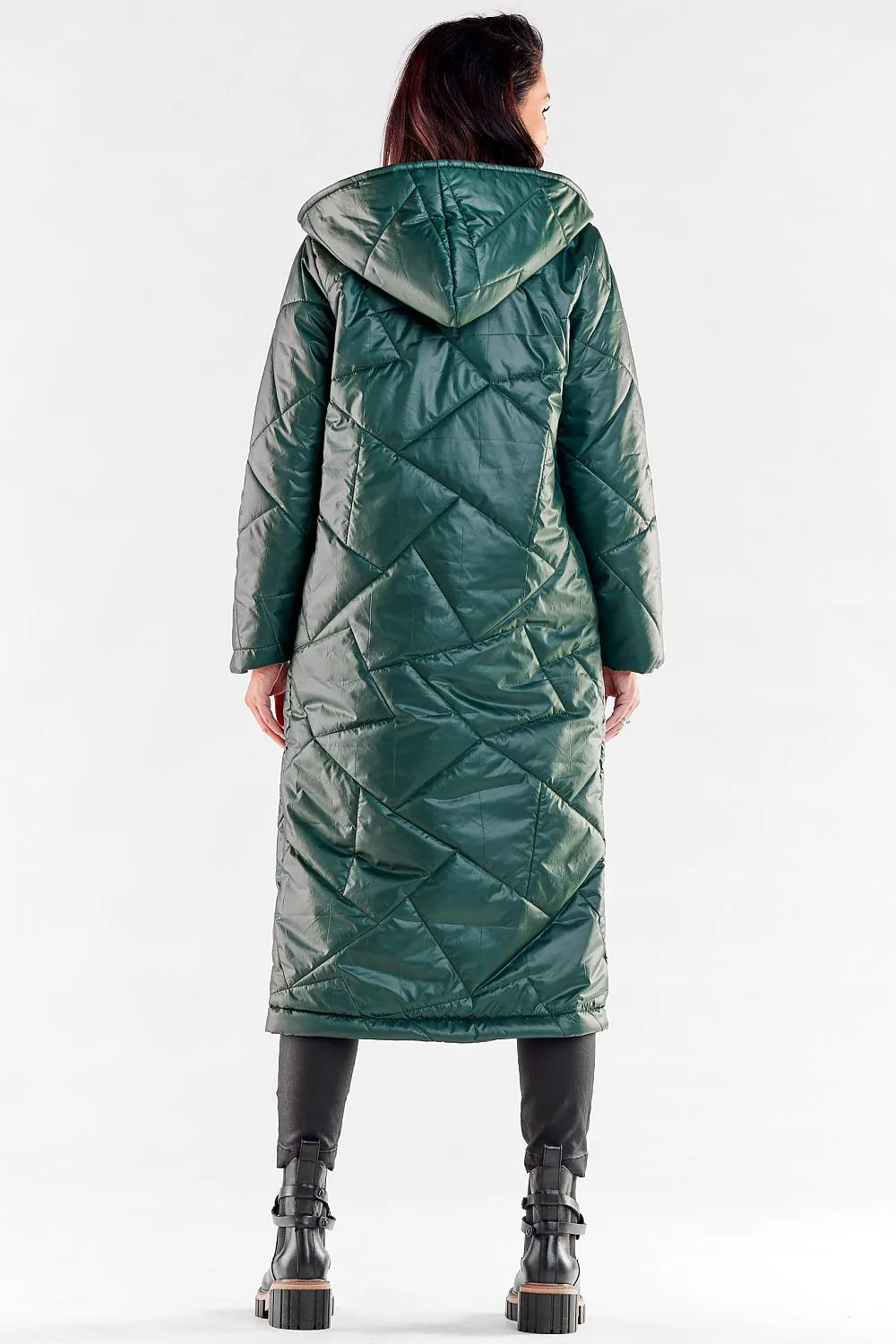 Elegant Quilted Hooded Coat