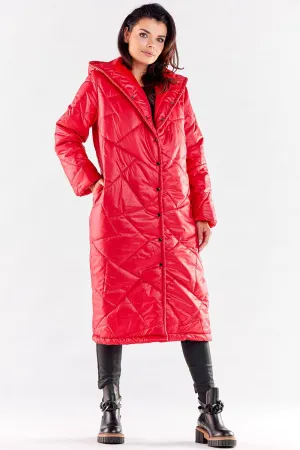 Elegant Quilted Hooded Coat