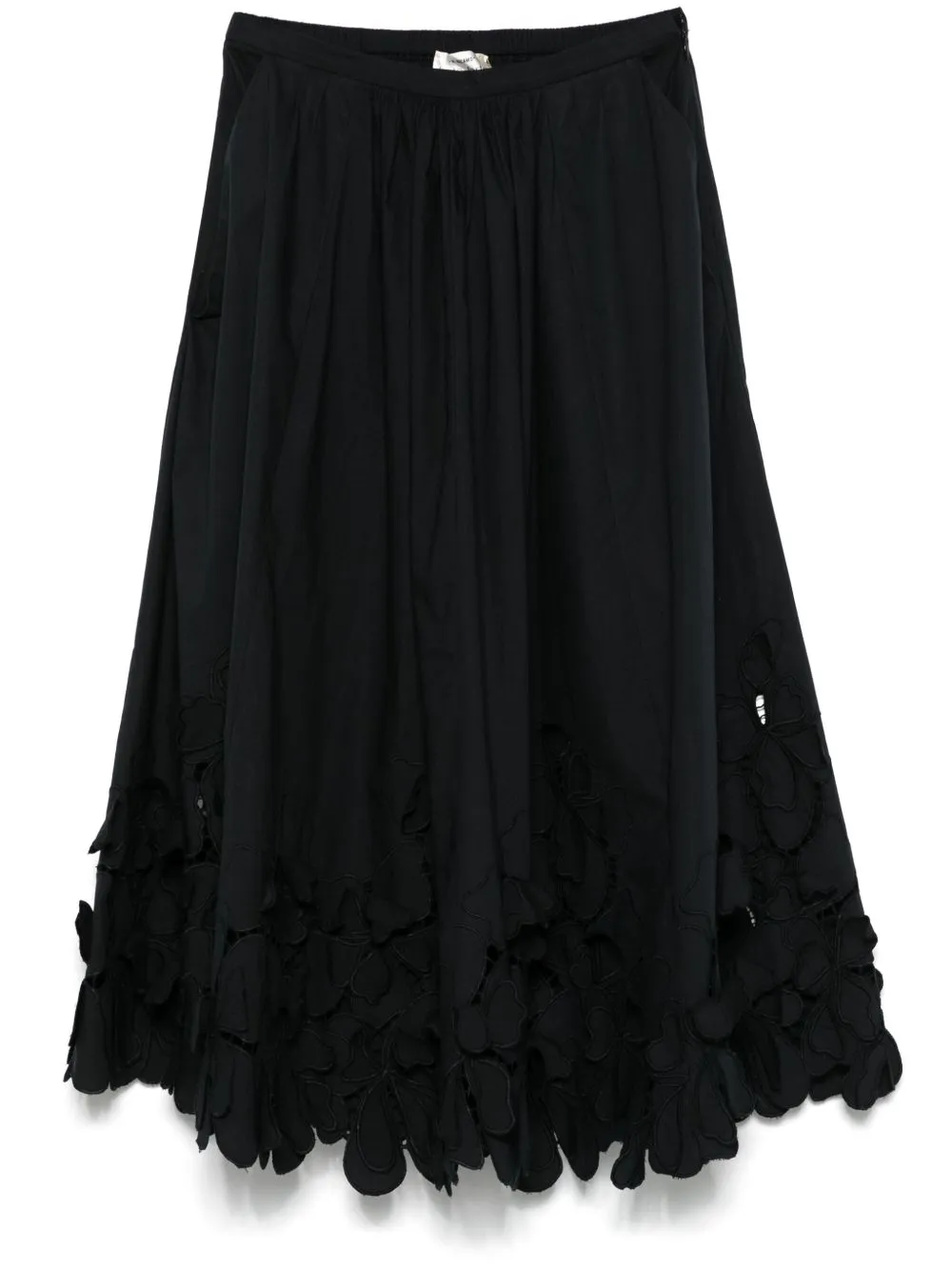 Embroidered cotton skirt