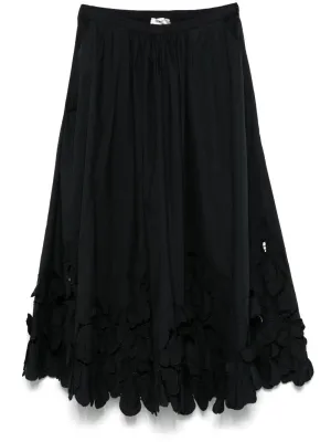 Embroidered cotton skirt