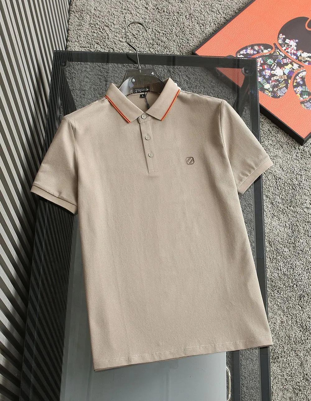 Embroidered Logo Polo Collar T-shirt