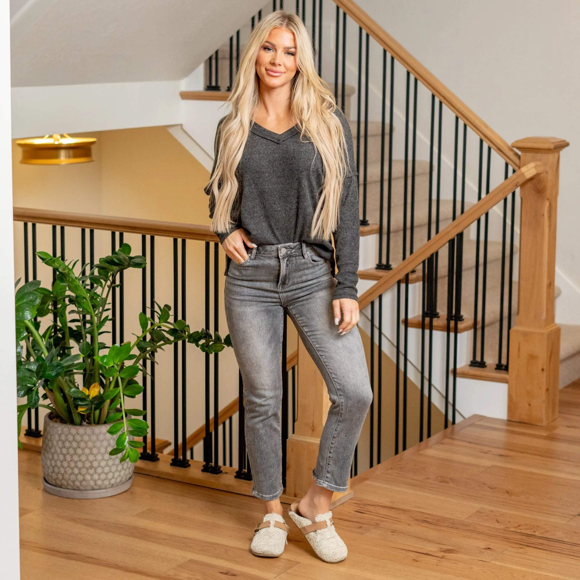 Esme High Rise Cropped Straight Leg Regular & Plus Sizes