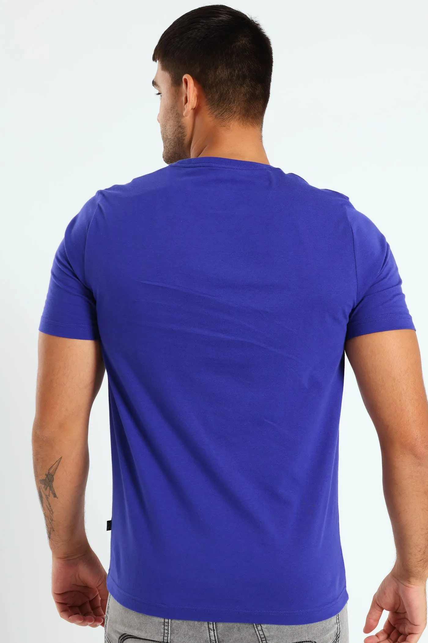 Essential Small Logo Tee - Cobalt