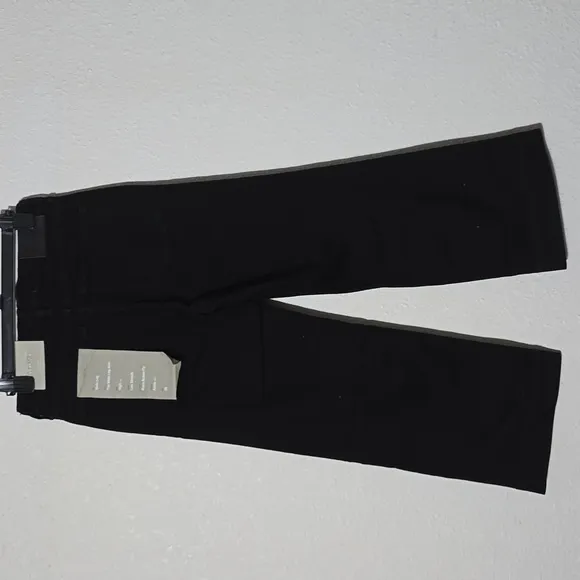 EVERLANE Black High Rise Exposed Button Fly Coin Pockets Wide Leg Jeans Sz 26