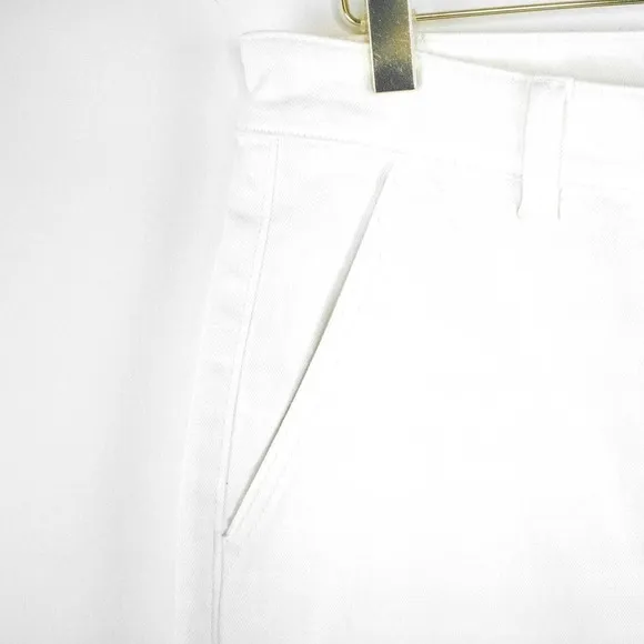 Everlane Womens White TALL High Waisted Straight Leg Crop Jeans Size 14 Denim