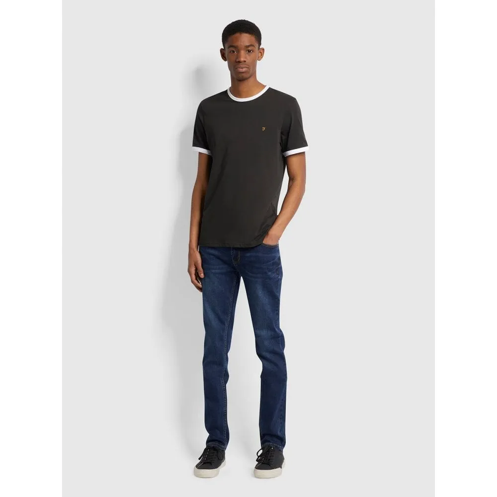 Farah Groves Ringer T-Shirt Deep Black