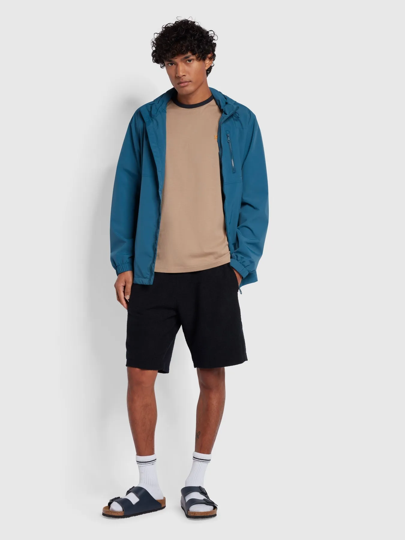 Farah Groves Ringer T-Shirt Smoky Brown