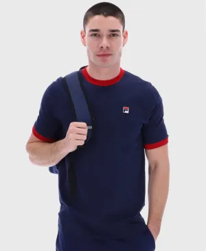 Fila Marconi Ringer T-Shirt Navy / Red