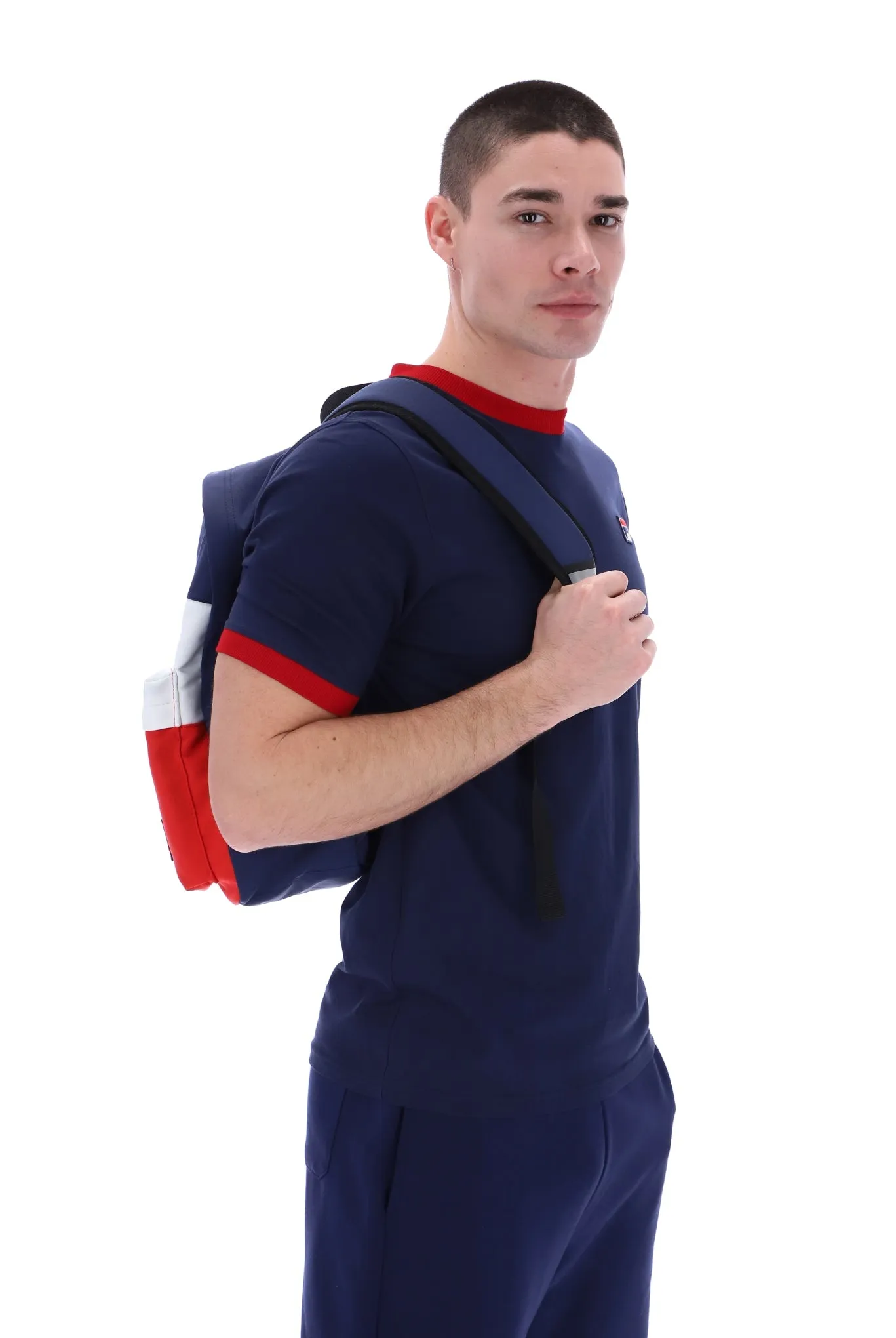 Fila Marconi Ringer T-Shirt Navy / Red
