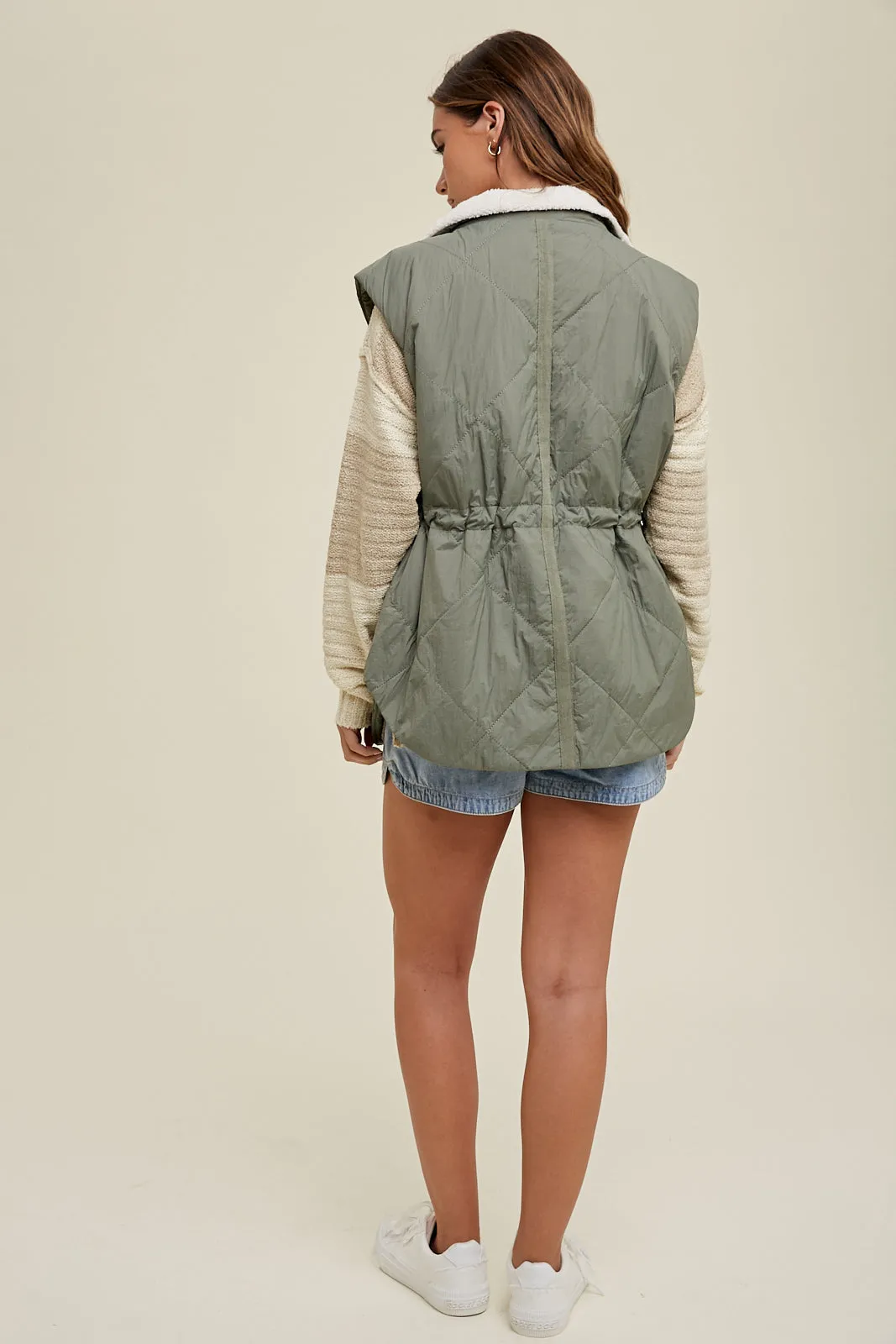 Fleece Lined Olive Green Vest