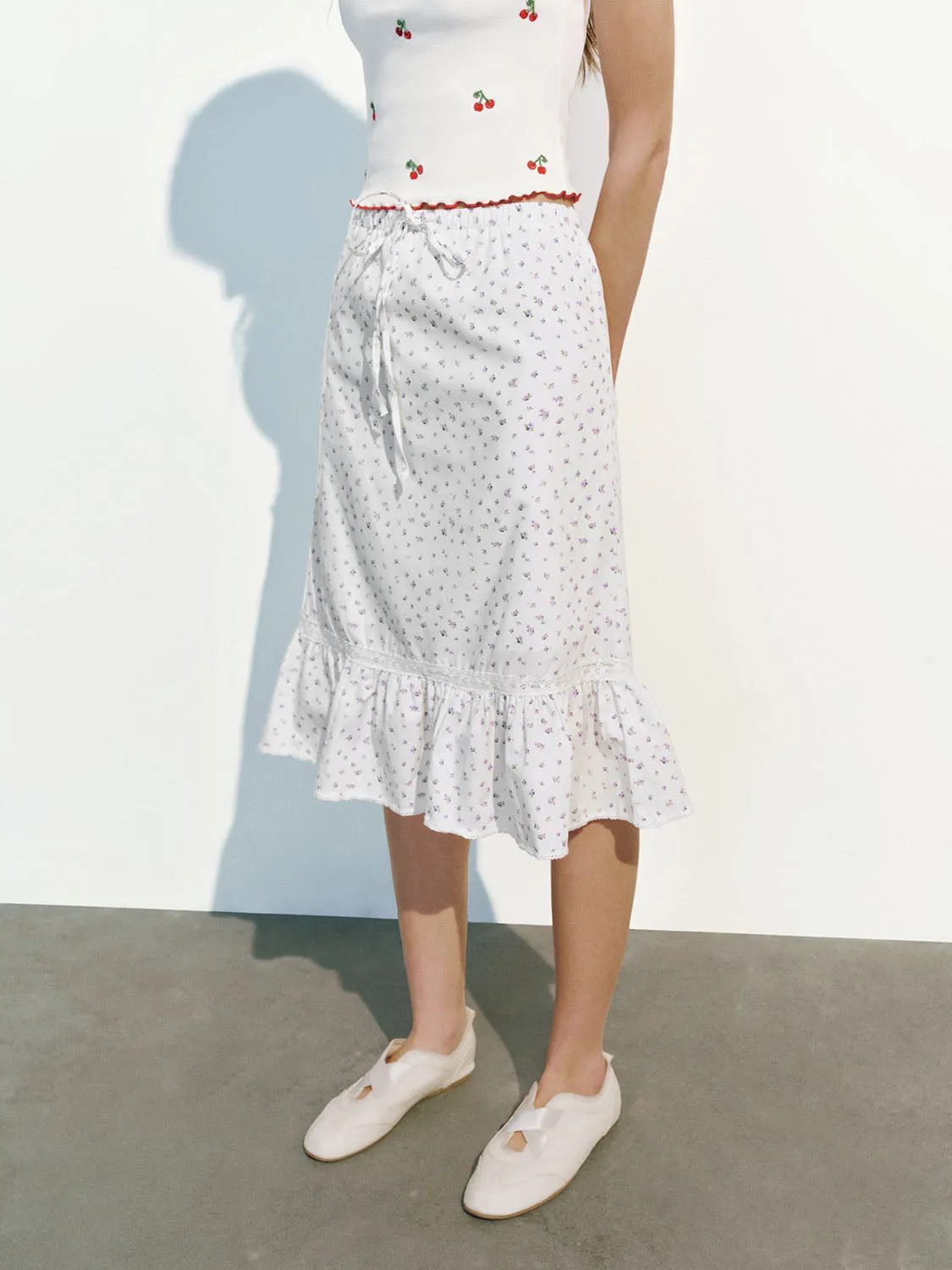 Floral A-Line Skirts