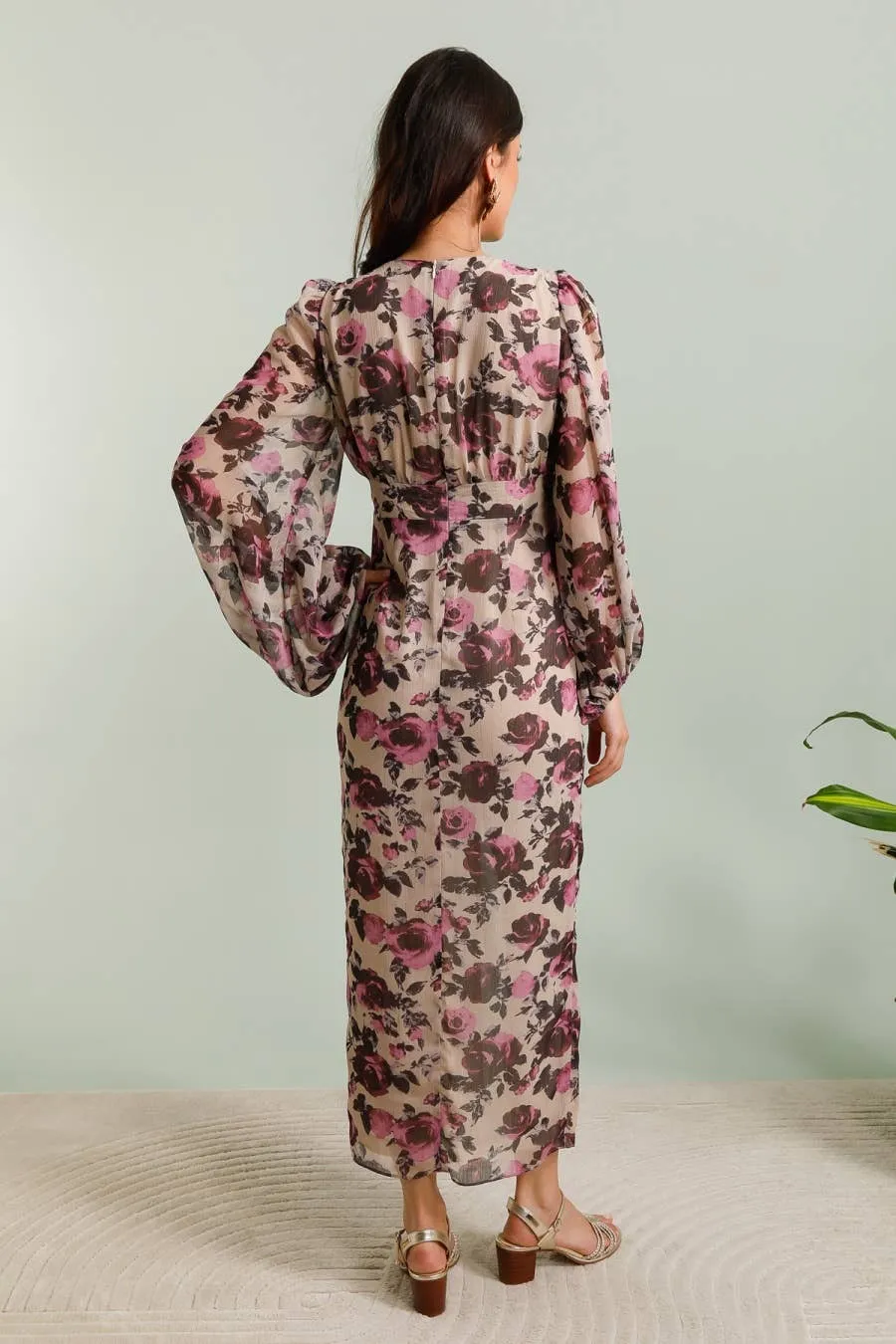 Floral Print Long Dress