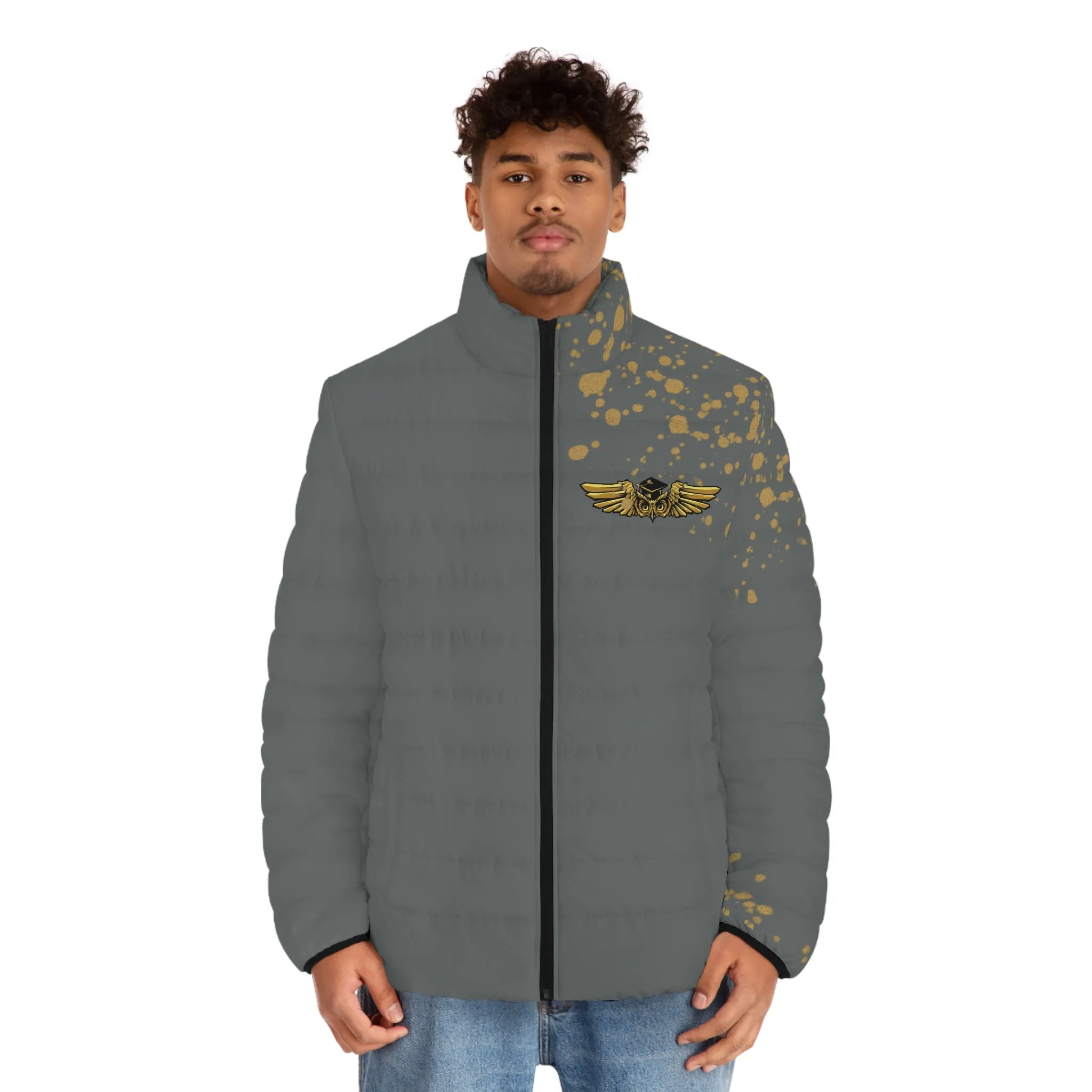 FLY AVIATOR PUFFER JACKET (DRK GRY)