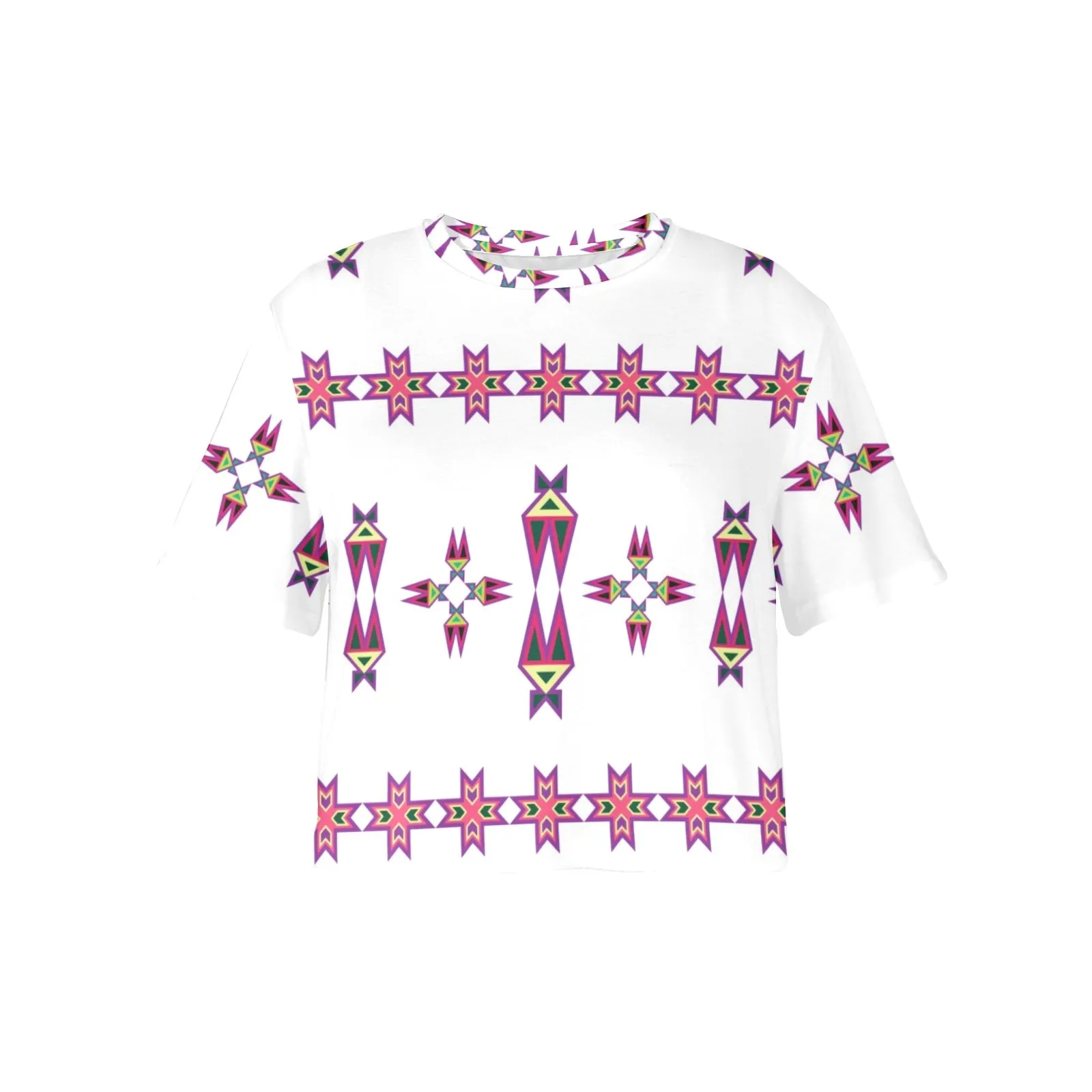 Four Directions Lodge Flurry Women's Cropped T-shirt