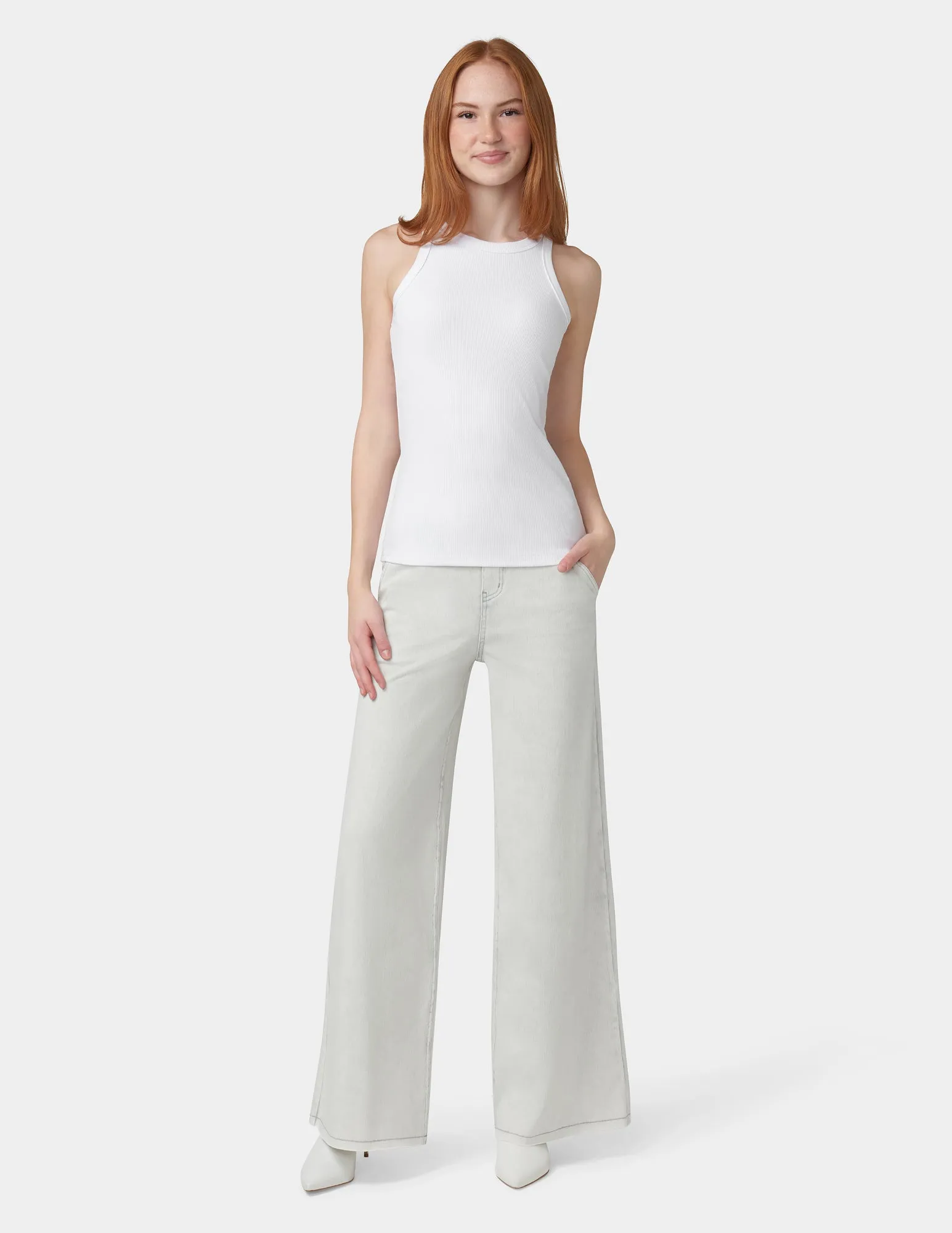 Frayed Edge Wide Leg Denim