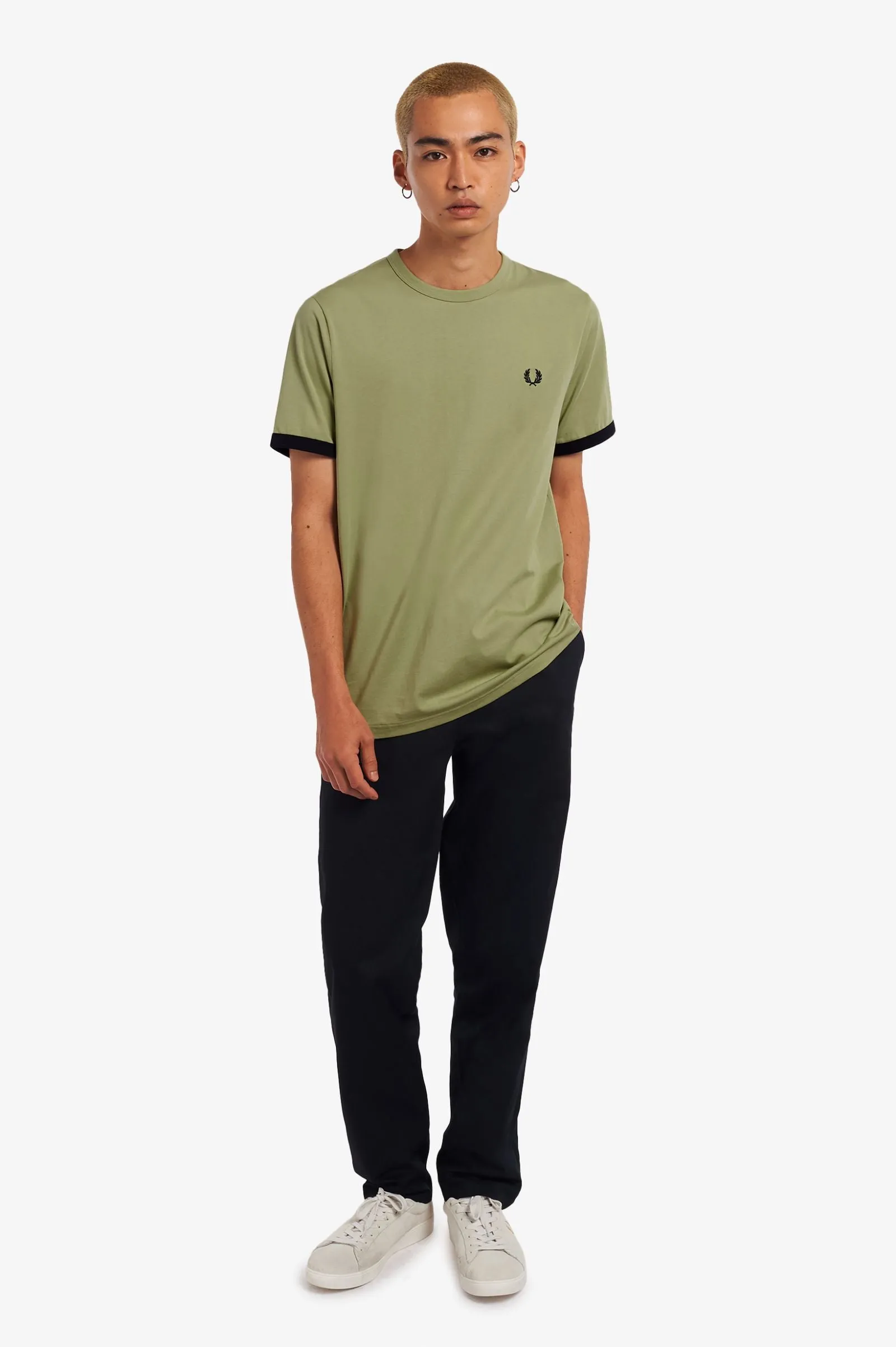 Fred Perry M3519 Ringer T-Shirt P05 Sage Green