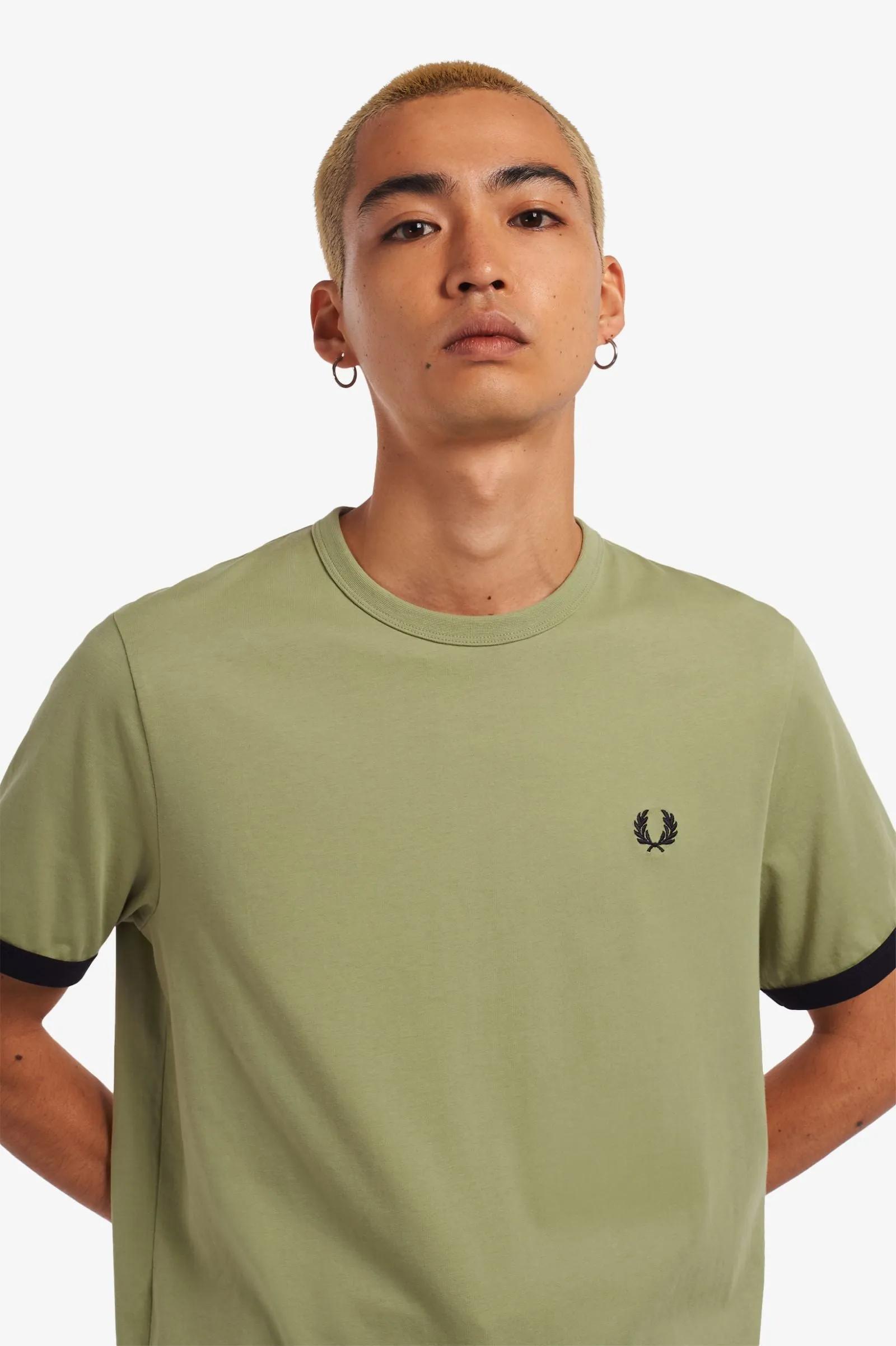 Fred Perry M3519 Ringer T-Shirt P05 Sage Green