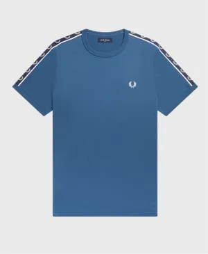 Fred Perry M4613 Contrast Tape Ringer T-Shirt R21 Midnight Blue
