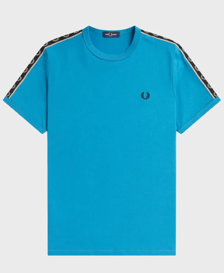 Fred Perry M4613 Contrast Tape Ringer T-Shirt W27 Rnwybay oc/ Wrmgry
