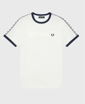 Fred Perry M4620 Taped Ringer T-Shirt 129 Snow White