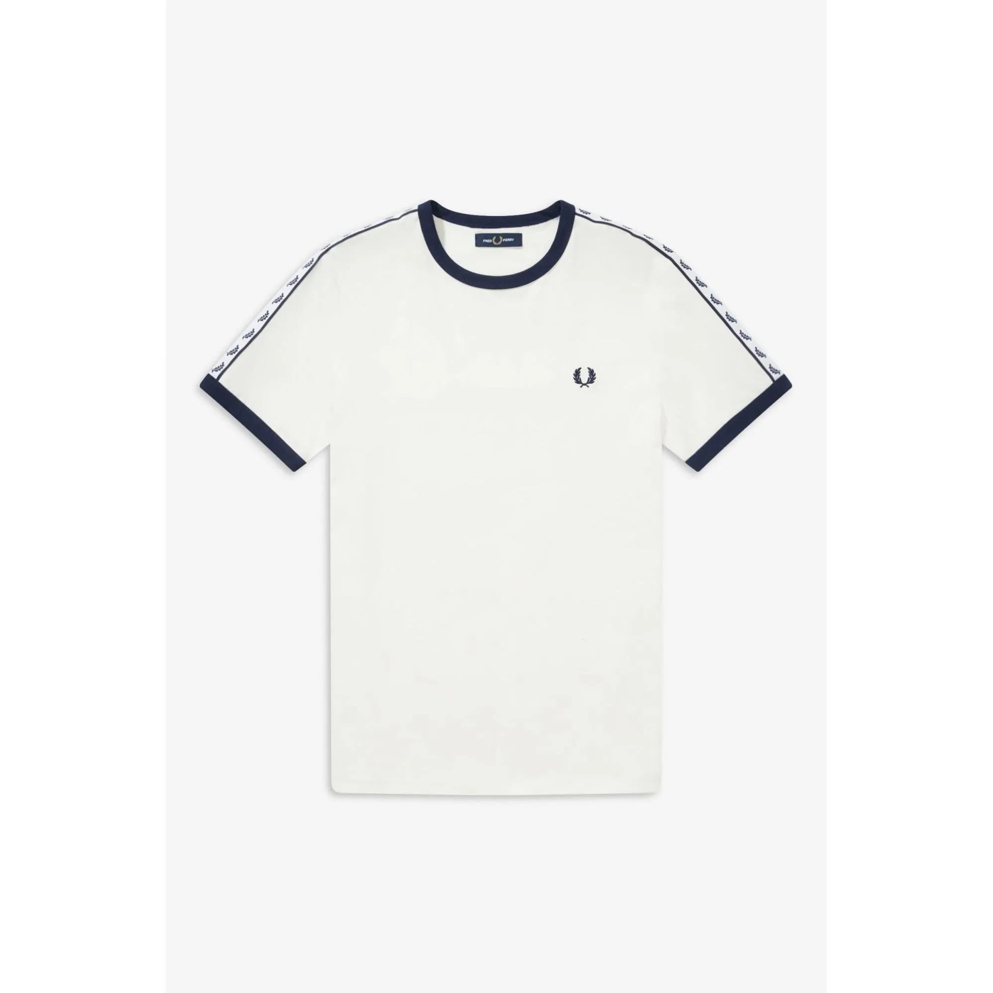 Fred Perry M6347 Taped Ringer T-Shirt Snow White