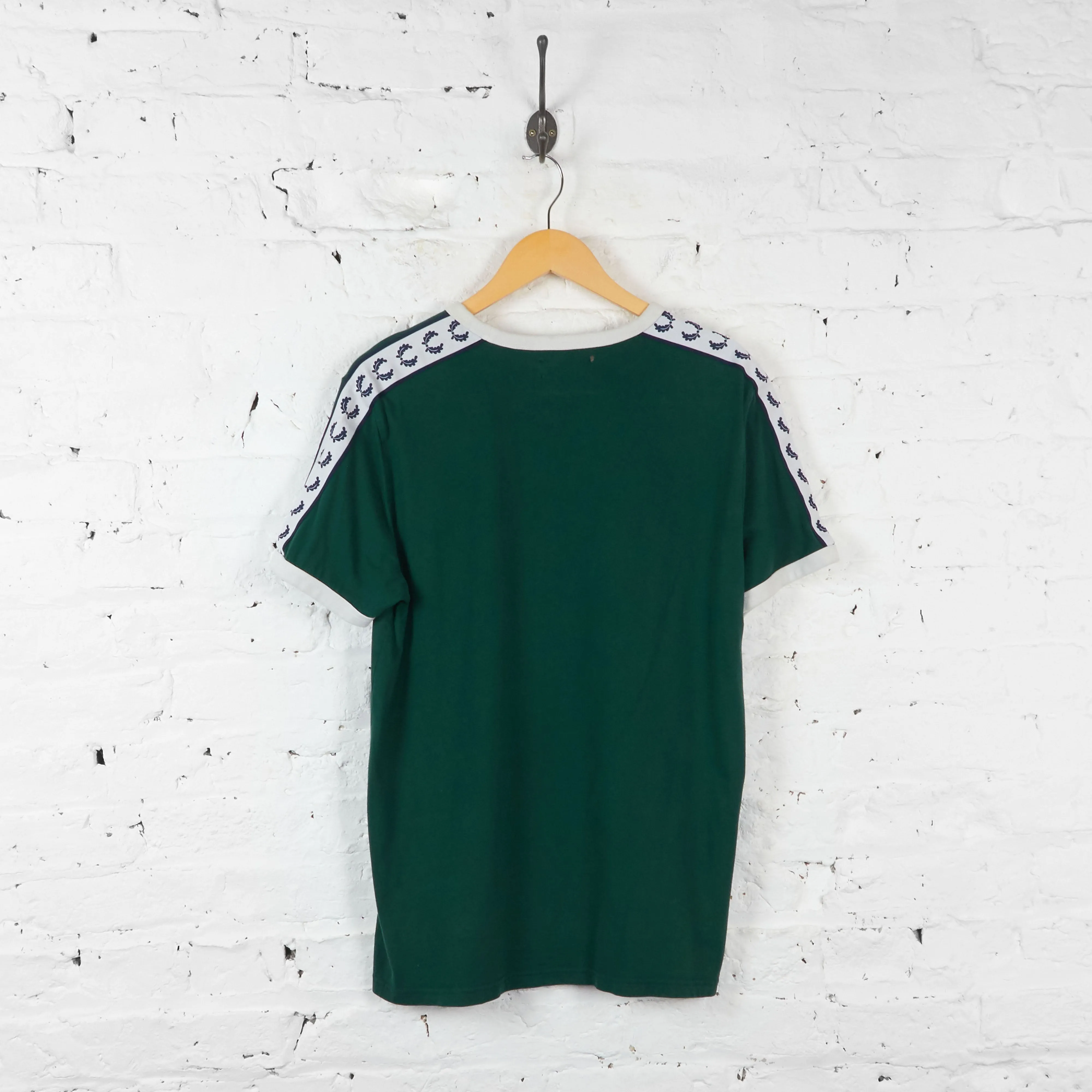 Fred Perry Ringer T Shirt - Green - L