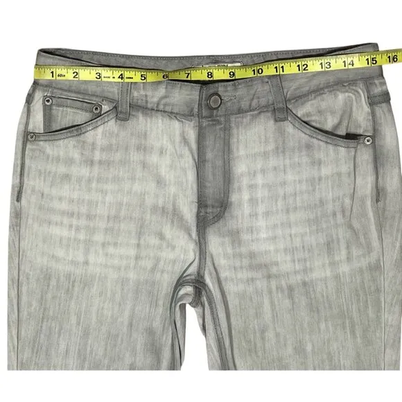 Free People Jeans Women Size 28 Gray Denim Flare Leg Zipper Pockets