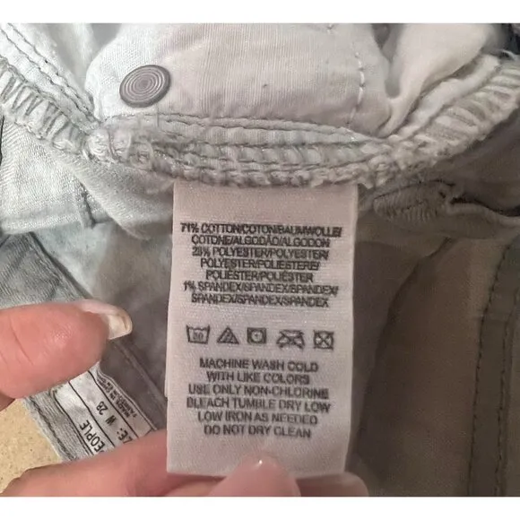 Free People Jeans Women Size 28 Gray Denim Flare Leg Zipper Pockets