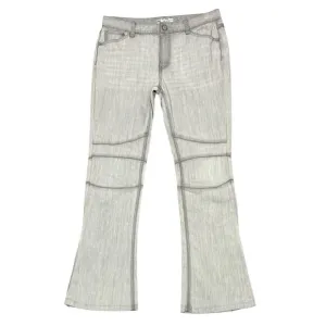 Free People Jeans Women Size 28 Gray Denim Flare Leg Zipper Pockets
