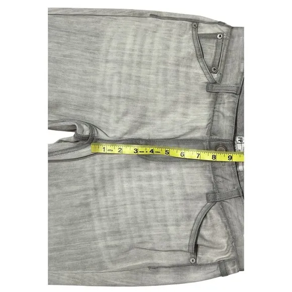 Free People Jeans Women Size 28 Gray Denim Flare Leg Zipper Pockets