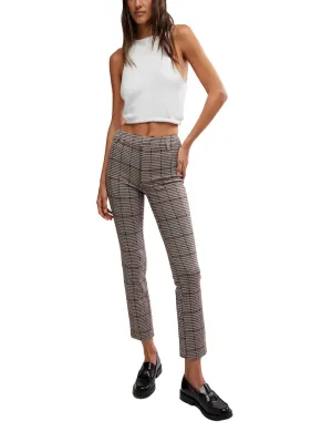 Free People Molly Plaid Slim Pants - Plaid