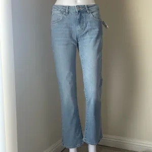Free People We the free Liv cropped Cotton Elastic Blue Flare Denim Jeans -27
