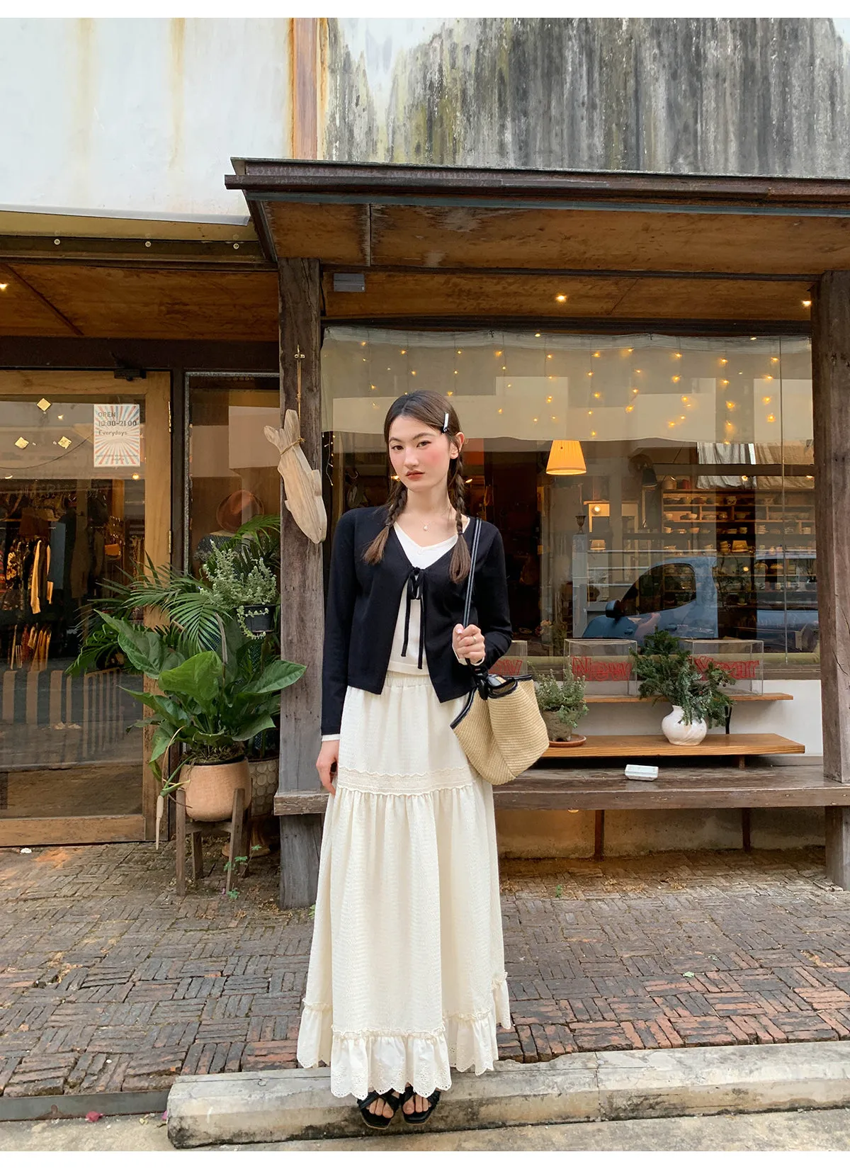 French lace A-line dress