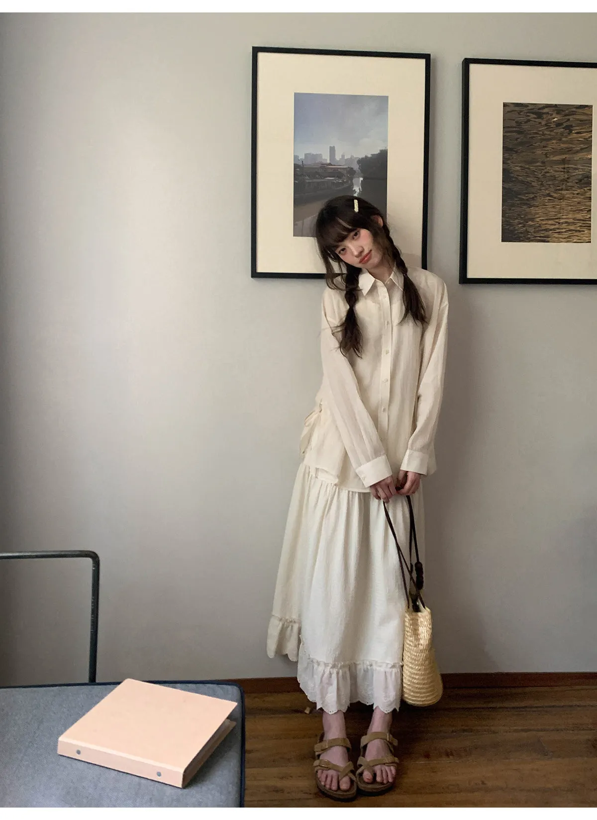 French lace A-line dress