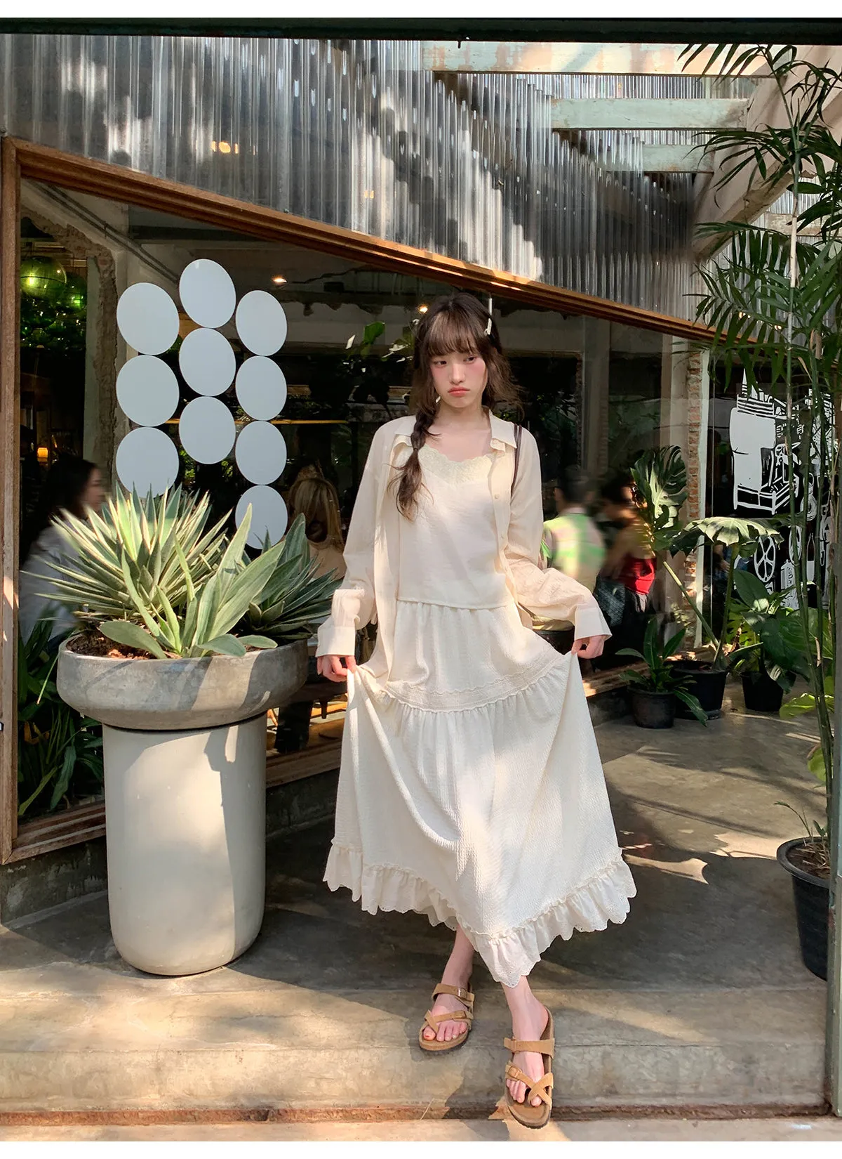 French lace A-line dress