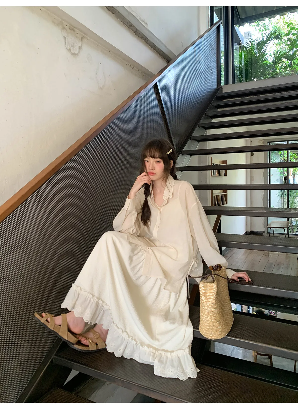 French lace A-line dress