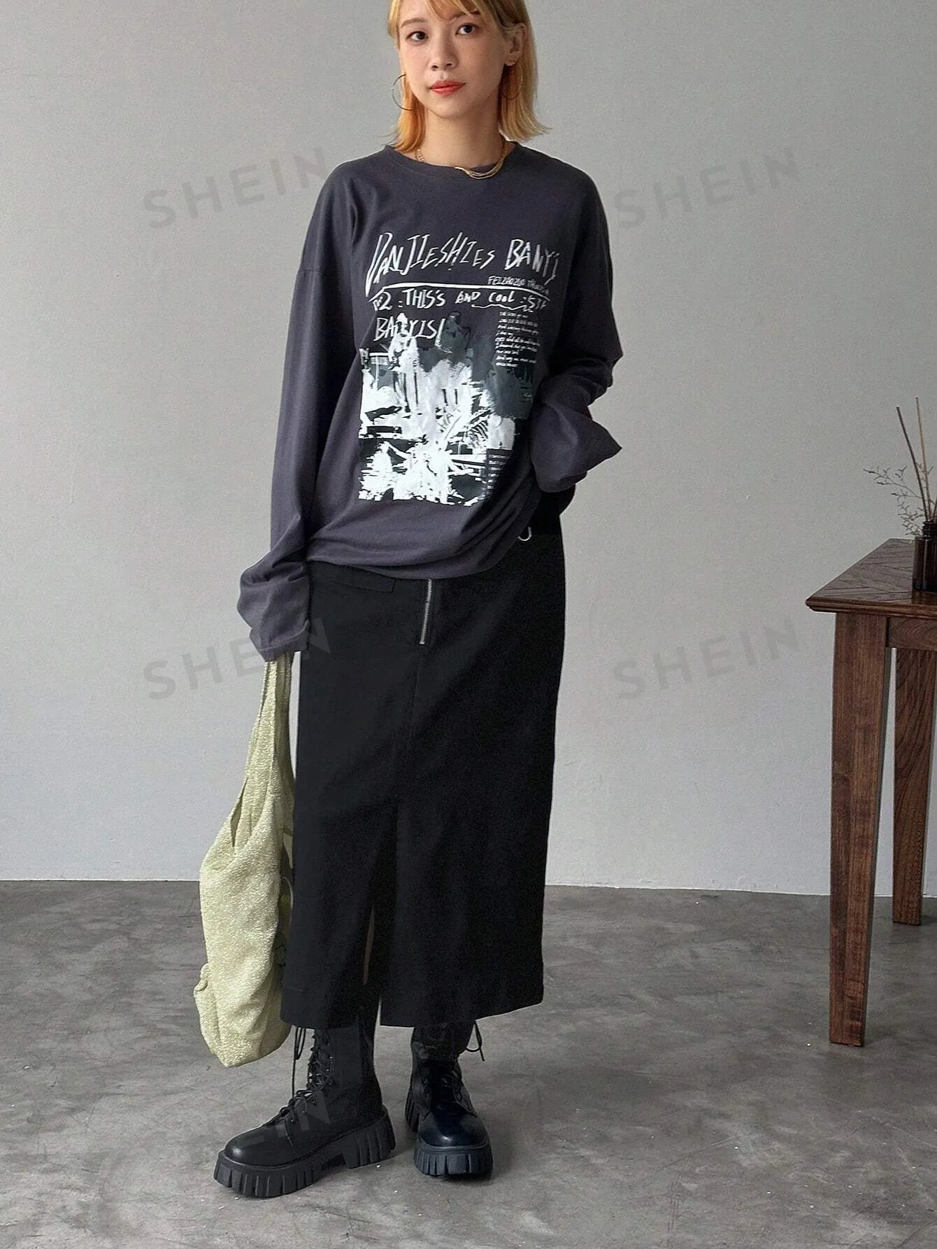 FRIFUL Ladies' Simple Denim A-Line Skirt, Casual Everyday Wear