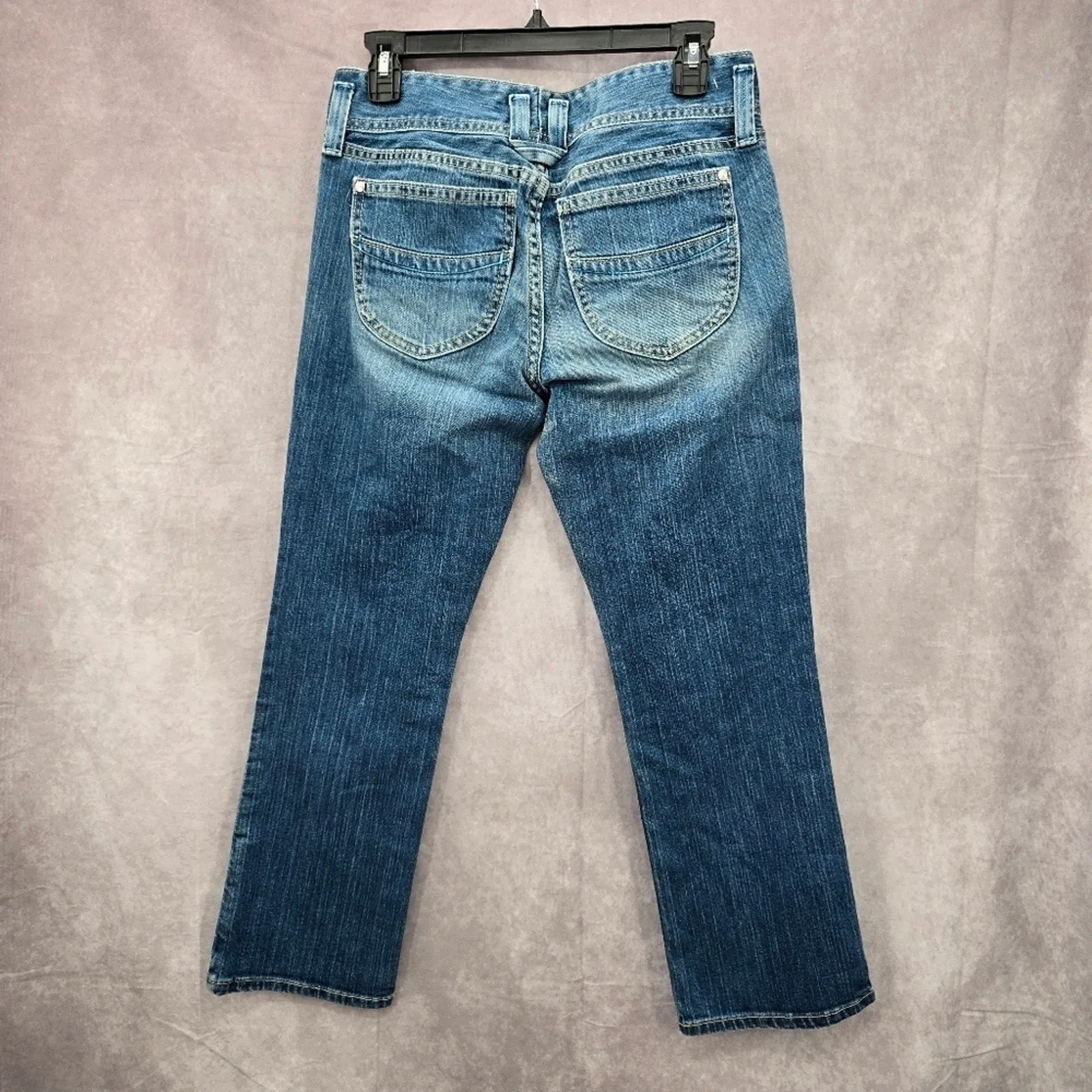 Gap Low Rise Cropped Straight Y2K Vintage Leg Blue Jeans Size 8
